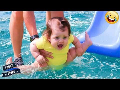 Funniest BEACH FAILS! 🏖️ Try Not To Laugh: Cute Baby Fails 2026 - Funny Vines