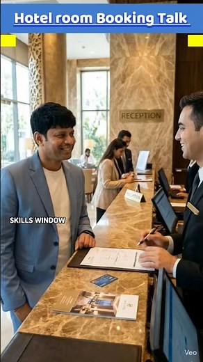 🏨 Hotel Receptionist & Passenger Conversation 😄 #Shorts