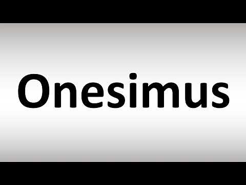 How to Pronounce Onesimus (BIBLE)