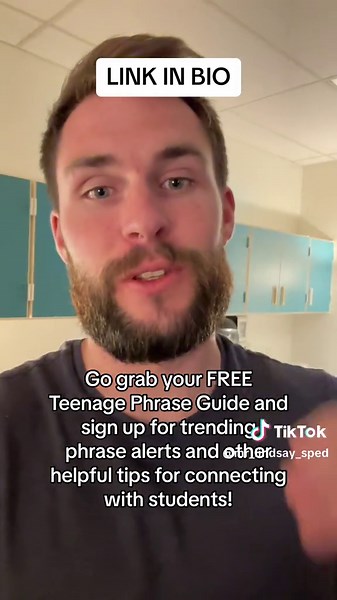 Replying to @mandy Mr. Lindsay is starting a newsletter to help keep you in the loop on all the things your kids and students are saying as well as provide some helpful tips for connection and building relationships. Click the link in my bio to sign up today and get your teenage phrase guide, which highlights just a couple of the words that teenagers are using . #parentsoftiktok #genalpha #slang #middleschoolslang #teachersoftiktok #teacherfyp