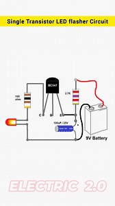 204K views · 901 reactions | Single Transistor LED flasher circuit | blinking light #fblifestyle | Electric 2.0 | Facebook