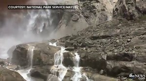 Helicopter Rescue Hoists Hiker From Yosemite Rapids
