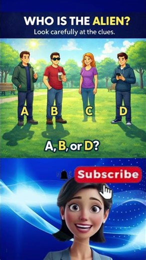 Who Is the Alien? #riddlejourney #brainteaser #p-puzzle #shorts #commonsenseriddles