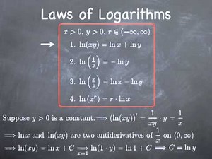 M1-1:natural logarithm: definition and logarithm laws
