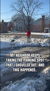 My Neighbor Keeps Taking The Parking Spot That I Shoveled Out, And This Happened.. #reels #explorepage #neighborhood #neighbors | Erick Claros