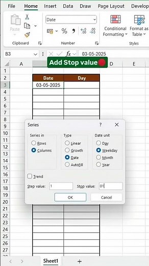 Automate Dates & Weekdays in Excel Simple Formula Trick for Faster Sheets #exceltips #excel