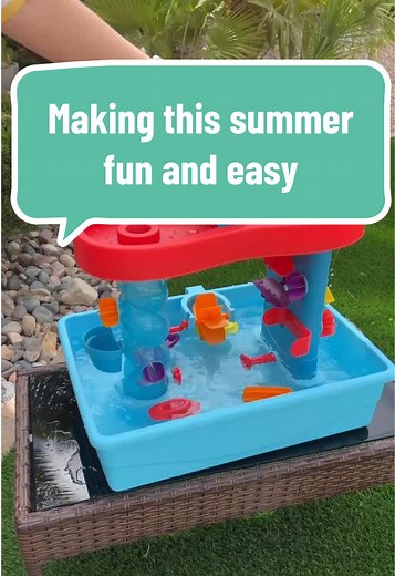 Look, I’m all about putting together creative water play ideas and using the random bins we have, but I saw this super affordable water table last year and didn’t get it. I thought about it again this year and decided to go for it because sometimes it’s just nice to have an easy idea all put together in one place. I love the different levels of pouring, the way they can mix and match how pieces connect, and that it stores in its own bin! Find this and other water play favorites in my Target and 
