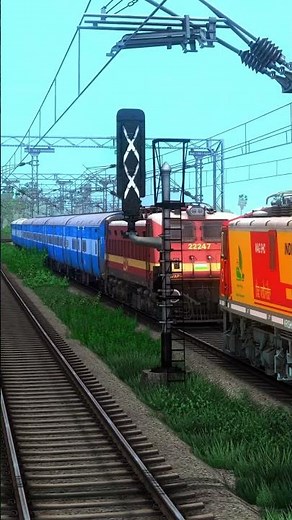 WAG9 RESCUE WAP4 | TRAIN HIGH SPEED CROSSING | TRAIN SIMULATOR #indianrailways #trainsimulator