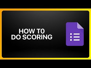 How To Do Scoring In Google Forms Tutorial