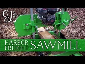 Using the Harbor Freight Sawmill to help neighbors with their rustic wedding.