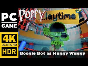 Boogie Bot Mod as Huggy Wuggy | Poppy Playtime - Chapter 1 | FULL GAME - Walkthrough, 4K, HDR