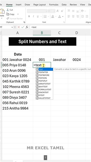 Mr Excel Tamil on Instagram: "Separate Numbers From Text in Excel 🔥 (No VBA) #ExcelTips #ExcelTricks #MicrosoftExcel #ExcelFormula #ExcelLearning #ExcelTamil #MrExcelTamil #OfficeTips #DataCleaning #ExcelShorts"