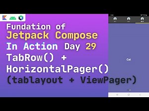 jetpack compose tablayout example | jetpack compose tabrow | jetpack compose horizontal pager day29