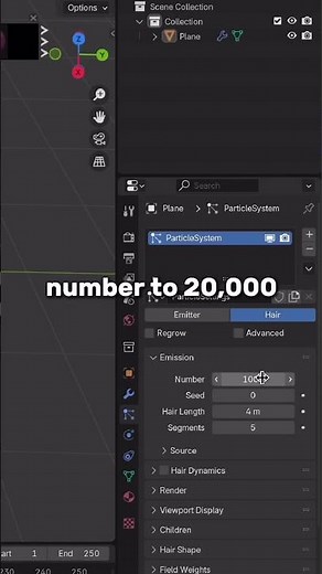 How to create grass in blender