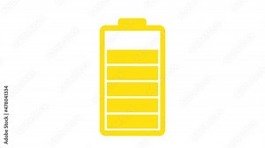 battery charger icon. Digital Battery Loading icon Animation of a digital smartphone or computer device battery icon energy loading. Battery Indicator Charge