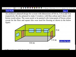 An Architect's planned a design for a room with dimensions of 8.6m 5.4 m\r| Case Study Class 9 Maths
