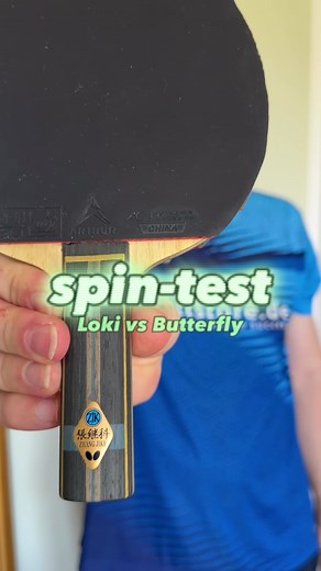 Which one has more spin? LOKI vs Butterfly spin-test. Chinese vs japanese Rubber. Spinning ball on fingertips. #tabletennis #highlights #rubber #equipment #review