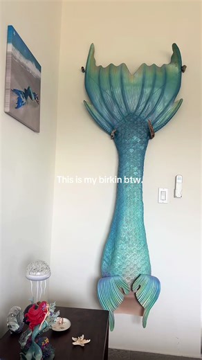mermaid tail over any designer bag. #mermaid #whimsy #beach #ocean #siren