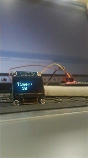 Make Bomb Timer Effect with Arduino OLED + Buzzer Project #arduinoproject #oleddisplay #shorts