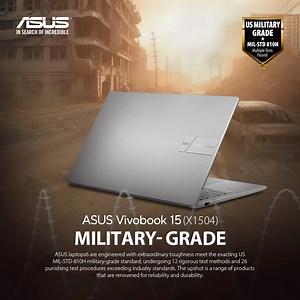 80 reactions |  Military-Grade Durability ️ ASUS laptops meet strict US MIL-STD-810H standards, surpassing industry norms with 12 tests and 26 procedures. This means unparalleled reliability and sustainability for the long haul.  Work and play with confidence! ✨ #ASUSDurability #ToughLaptops Product information - https://www.asus.com/lk/laptops/for-home/vivobook/asus-vivobook-15-x1504/ Wher eto buy - https://www.asus.com/lk/content/buy/ | ASUS | Facebook