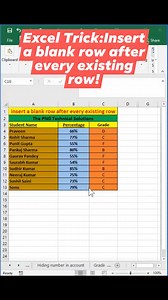 2.6K views · 18 reactions | Excel Trick:Insert a blank row after...