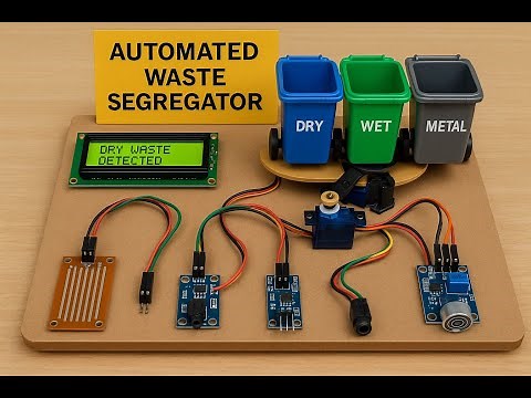 HVS-3069. Automated Waste Segregator #dry wet and metal#sensortechnology #Servo mechanism#arduino