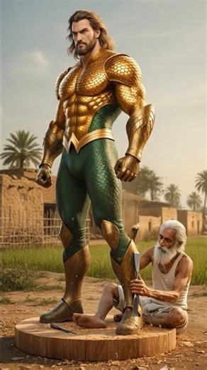 🪵 Wood se banaya real Aquaman! 🧜‍♂️ #shorts #craft