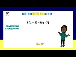 Simplify Expressions using Distributive Property part 7
