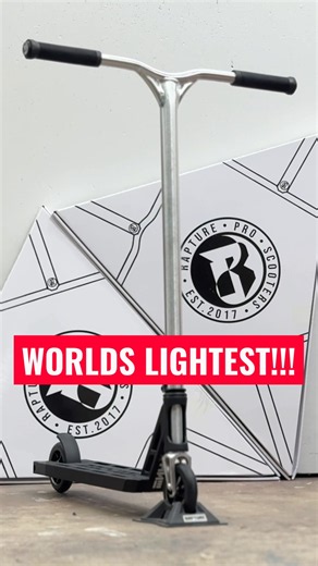 THE WORLDS LIGHTEST SCOOTER IS OFFICIALLY HERE! @raptureproscooters #proscooter #youtubeshorts