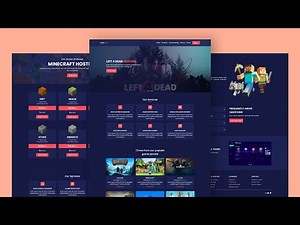 Responsive Game Server Website Using HTML CSS And JavaScript