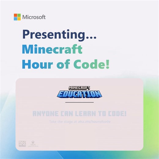Know someone who’d love to learn to code, but don’t know where to start? Point them to the #Minecraft #HourOfCode, where learners become the star coder, director, and creative mastermind of a zany theatre show! Start the Hour of Code here: http://msft.it/6180UzIzQ #Microsoft #FutureMVPs | Microsoft