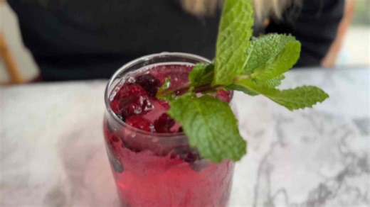 My guest loved these sparkling water drinks and said, “This is the perfect way to hydrate in style”