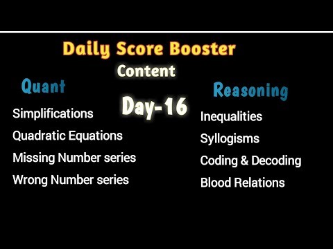 16.Target Bank Exams 2026 || Daily Score Booster Day-16(2026)