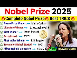 Nobel Prize 2025 GK🥇| नोबेल पुरस्कार 2025 Trick | Winners + Shortcut Tricks | Gk Trick | Imp MCQ