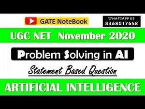 Problem Solving in AI Video Lecture | Crash Course for UGC NET Computer science