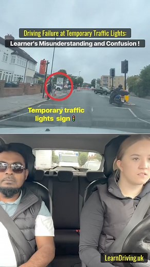 Traffic Light Fail 🚦: Confused Learner's Misunderstanding! What Went Wrong? #DrivingFail #TrafficLightConfusion #TestDayTroubles #DrivingTestMistakes #LearnerDriver | LearnDriving.uk