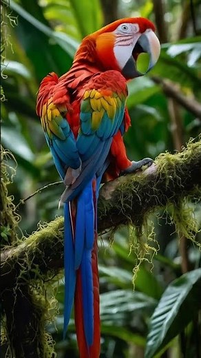 The Voice of a Scarlet Macaw #birdsounds #macaw #parrot #naturesounds #birds #wildlife