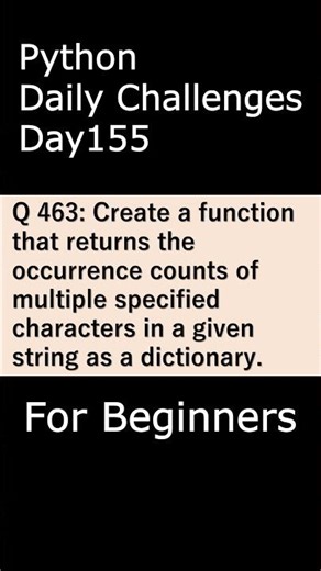 Python Daily Challenges Day155 For Beginners #programming #python #beginners