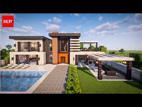 How to make modern mansion in minecraft