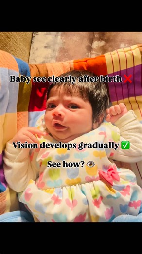 Life, In Progress | Miraaya on Instagram: "Newborn vision in real time 👶👀 From blurry shadows to recognizing faces — this is how sight levels up in the first 6 months. #parenting #newparent #babyreels #momlife #dadlife newborn vision, baby eyesight development, infant vision milestones, baby brain development, newborn senses, baby visual development, infant eyesight timeline, first six months baby, newborn science, early childhood development, parenting science, baby growth milestones, infant 