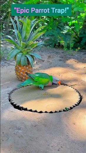 "Epic Parrot Trap!"#comedy #animallife #birds #shorts