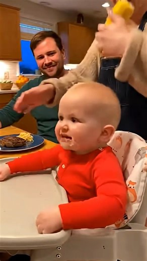 Baby Defends Dad in Angry Babe 🍼👶😂 #funny #comedy #babytalking #baby #shorts #familyfun #newbaby