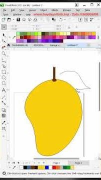Thiết kế vẽ trái xoài trong Corel