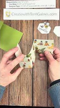 Simple & Cute Fun Fold Card featuring Cute as a Bug Designer Series Paper