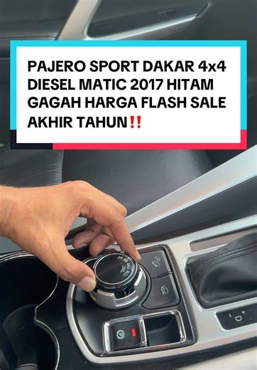 🔥 PAJERO SPORT DAKAR 4x4 DIESEL MATIC 2017 – HITAM GAGAH & BERNYALI BESAR 🔥 💰 Harga: 375 Juta (Masih Nego) SUV premium tangguh, mewah, dan bertenaga besar — siap libas kota maupun off-road! Unit istimewa, kaki-kaki senyap, mesin halus, tinggal gas aja! 🚙💨 ✨ Mesin 2.4 Turbo Diesel POWERFUL ✨ Transmisi matic halus mode sport ✨ 4x4 Super Select — siap medan berat ✨ Interior kulit premium, bersih & wangi ✨ Head unit besar fitur lengkap ✨ Eksterior hitam mengkilap, super gagah ✨ Kaki-kaki senyap