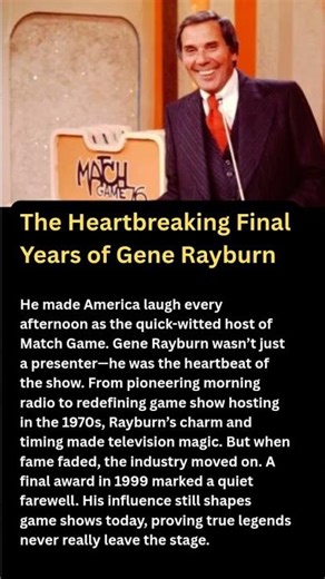 The Heartbreaking Final Years of Gene Rayburn #shorts