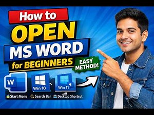 How to Open MS Word for Beginners | Easy Method