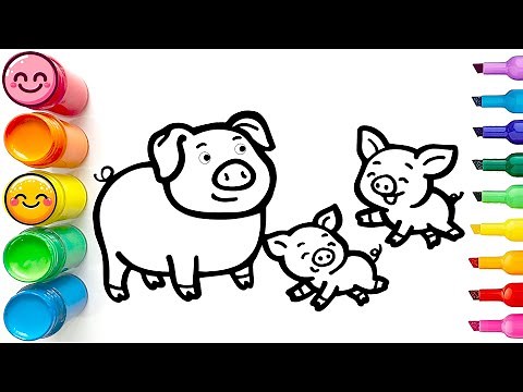 How to Draw Cute Pigs | Easy Step by Step Tutorial