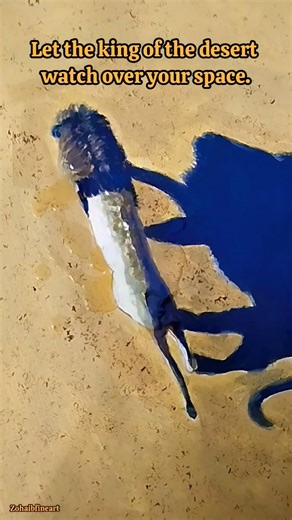 Let the king of the desert watch over your space #art #painting