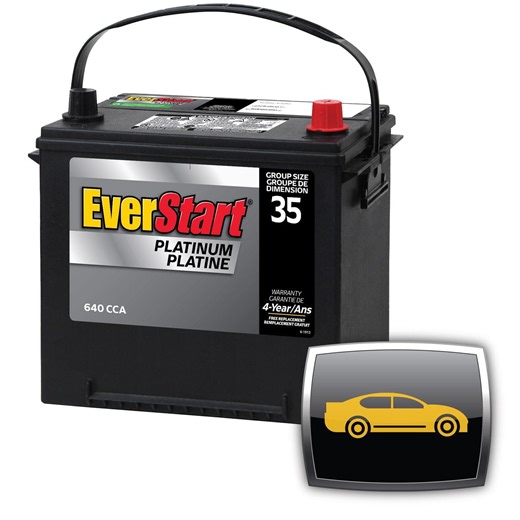 EverStart AUTO PLAT-MAXX-35N, 12 Volt, Car Battery, Group Size 35, 640 CCA, EverStart, Car Battery - Walmart.ca